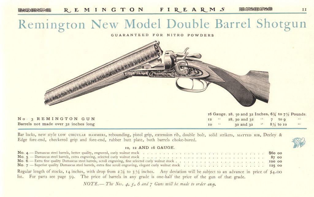 1901 Catalog, pg 11, Remington New Model Double Barrel Shot Gun.jpg