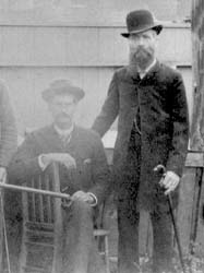 A rare photograph from the Jay Huber collection, showing a gentleman with a Remington cane gun.
