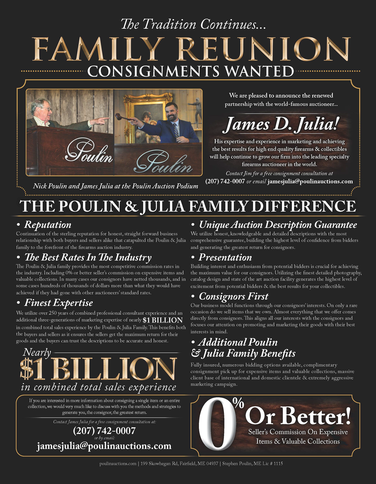 Poulin consignments wanted